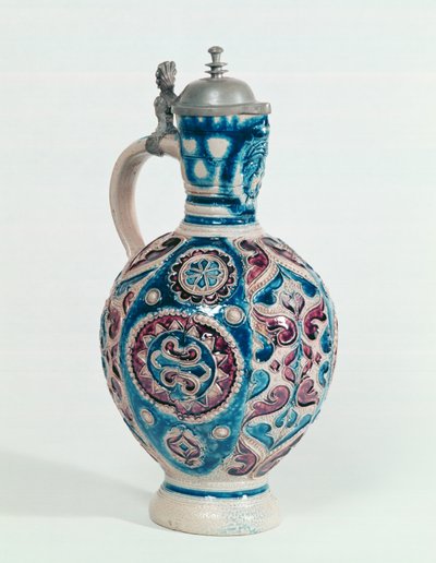 Westerwald Jug, c.1640-60 by German School